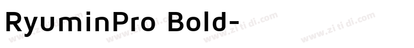 RyuminPro Bold字体转换